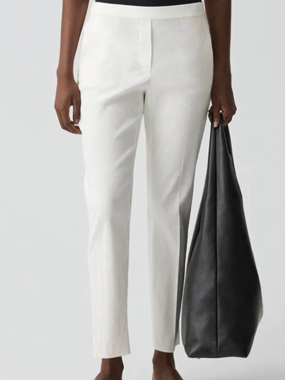 Theory White Treeca Pull-On Pant in Good Linen